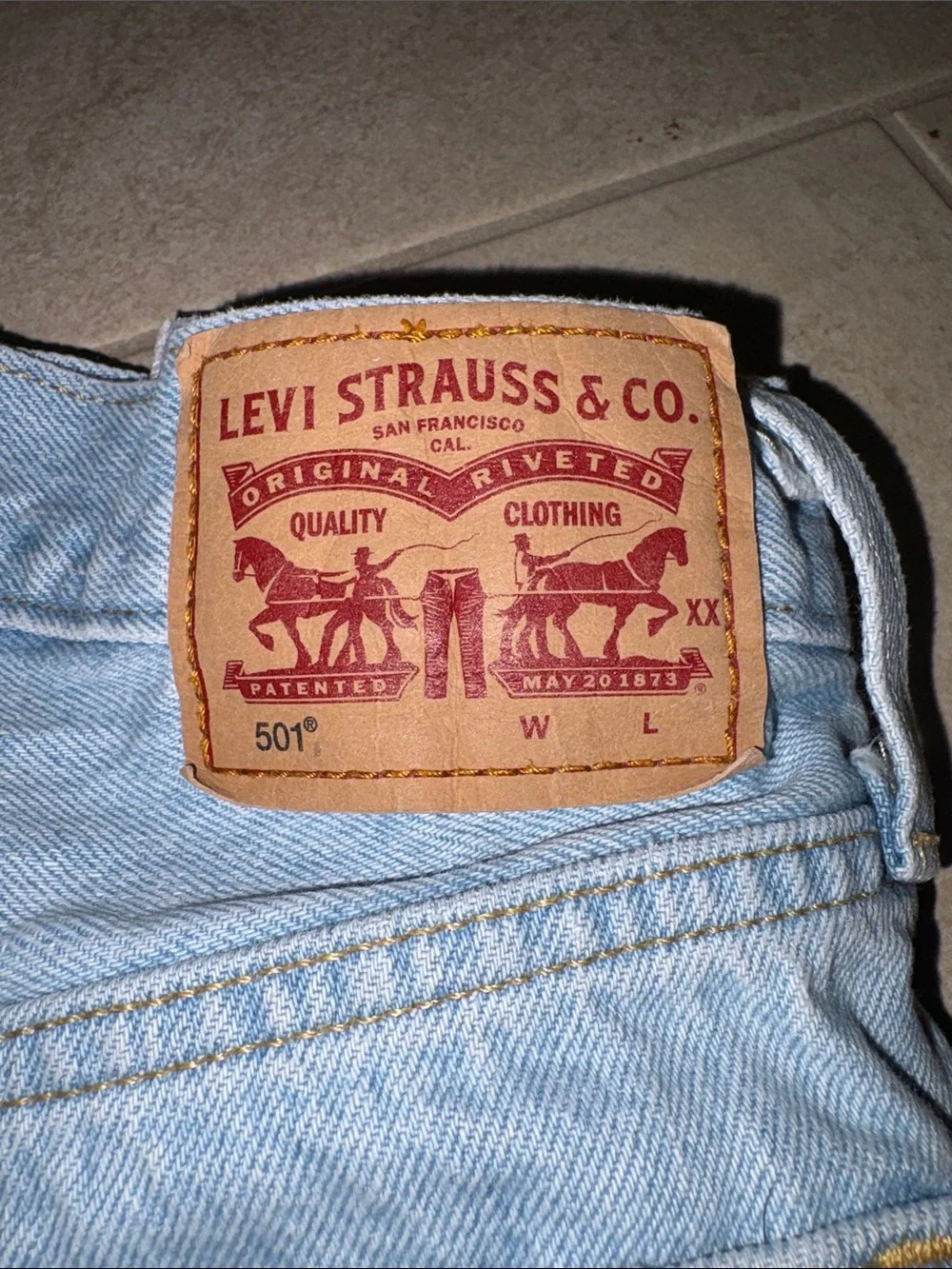 Levi’s Women’s 501 Original Light Wash‎ Cutoff Jean Shorts